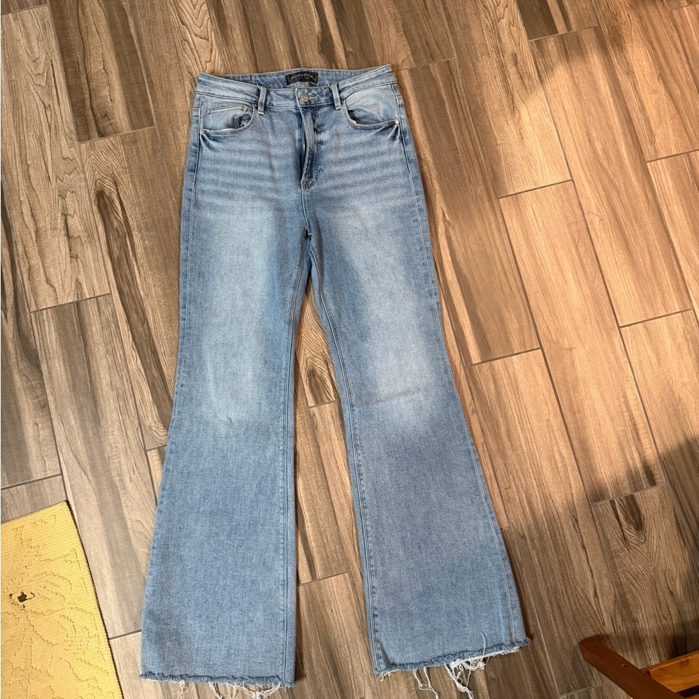Stylish Light Blue Flare Jeans